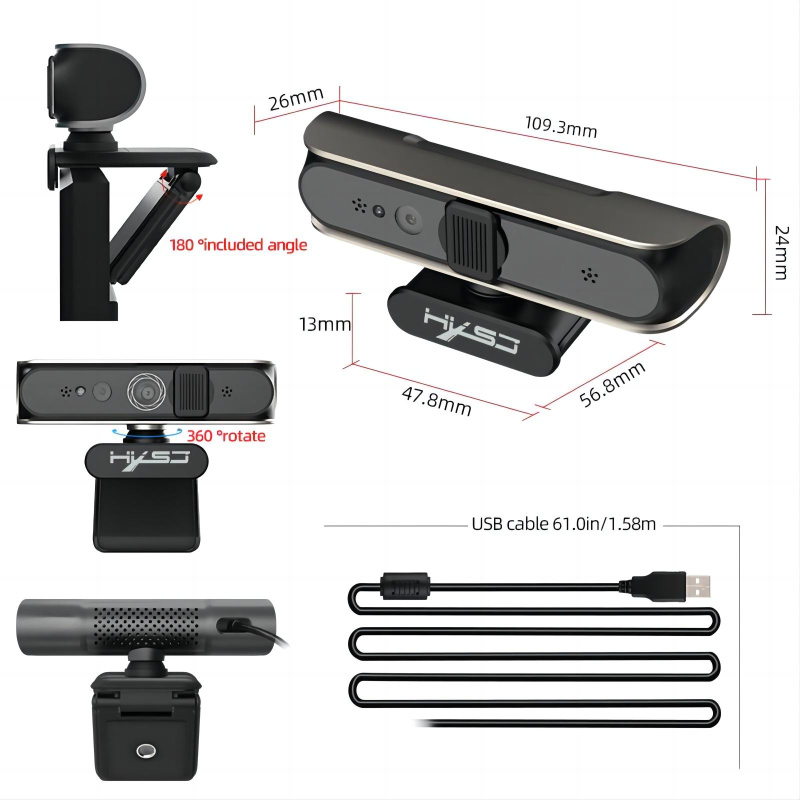 Windows Hello 5M Facial Recognition Autofocus Computer Camera